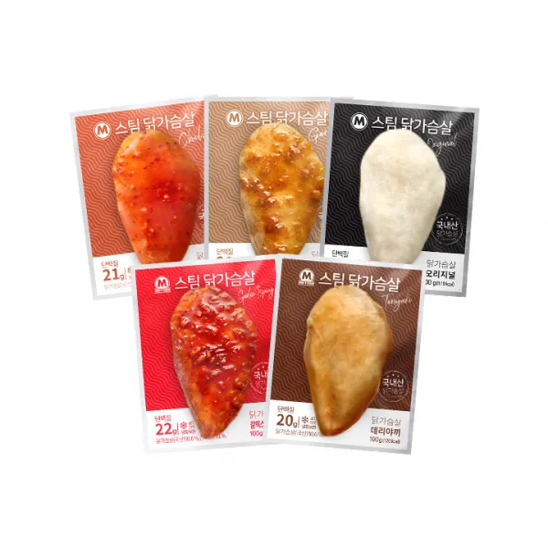 마이닭 스팀 닭가슴살 5종 혼합 100gx30팩 6팩씩 100g 30팩