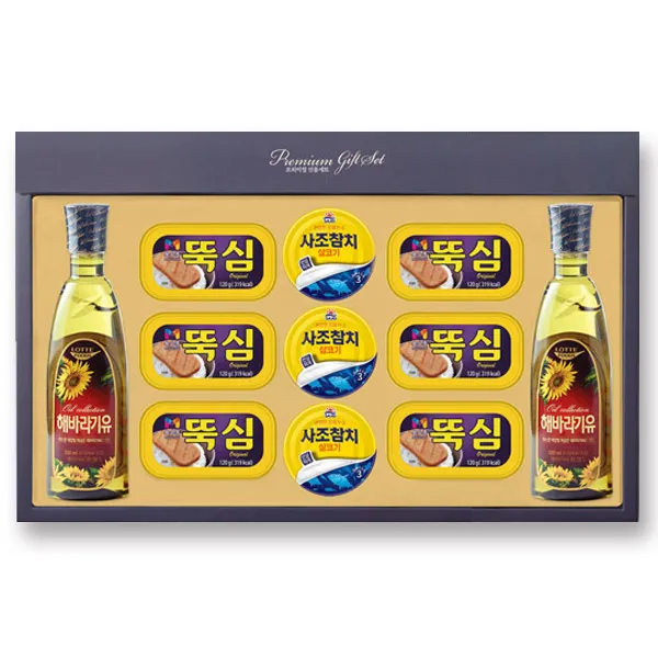 자체브랜드 목우촌 명절 선물세트 혼합2호 뚝심 햄 해바라기유 사조참치 통조림, 1개