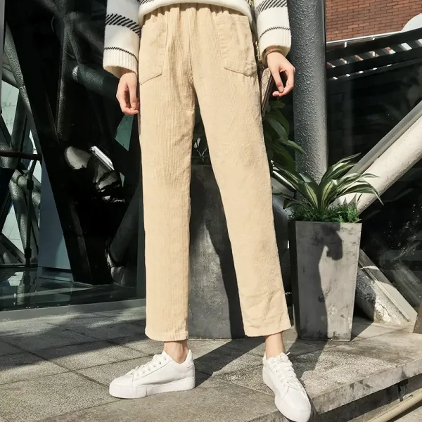 여자코듀로이 코듀로이팬츠 2019 봄가을 캐쥬얼 활용성굿 코르덴 루즈핏 슬림핏 배기바지 운동화 팬츠
