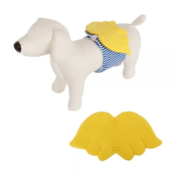 젠틀독 유기농원단 매직홀 강아지 매너벨트, M (32~41cm) 매너벨트 날개 장식, 1매입