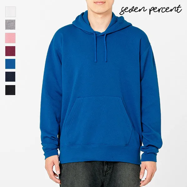  세븐퍼센트 남여공용 프리미엄 무지 기모 후드티