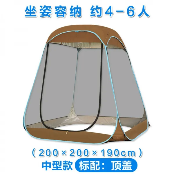 2m 높이 무저 정원 납량사 텐트 8단금 단련 모기장 노점 천장, 리넨슬럽 무2X2X19텐트