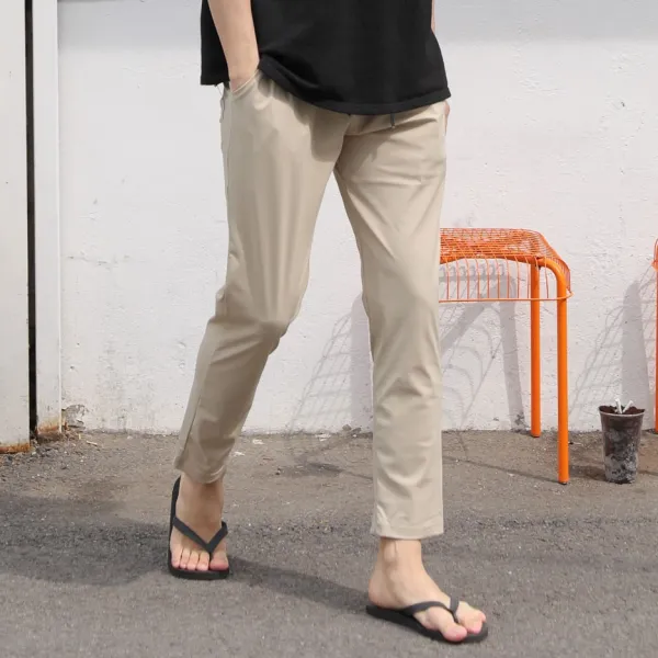 인버스 빅사이즈 아이스 밴딩 스판 바지