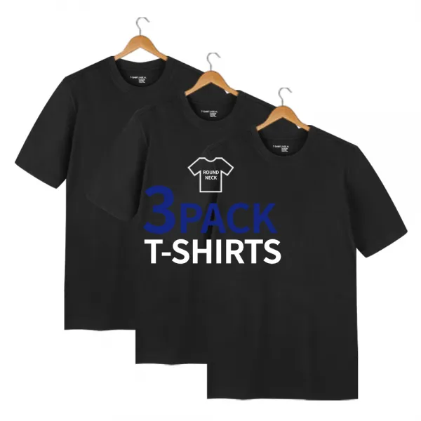 남녀공용 30수 오가닉코튼 베이직 3팩 반팔 티셔츠
