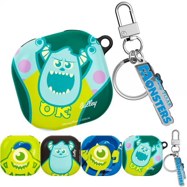 ASC 디즈니 몬스터대학교 갤럭시 버즈라이브 심플 하드 키링 케이스, 스마일 설리, 디자인