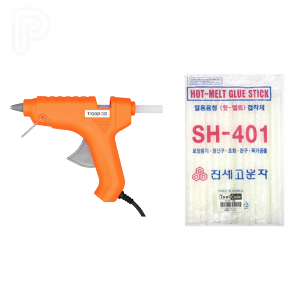 트룹런던 글루건 40W + 무독성 심 대형 30p 세트 700g