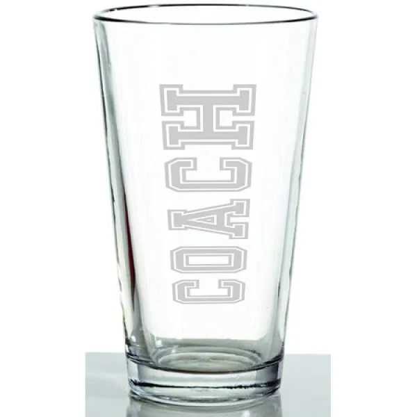 IE Laserware Coach Pub 맥주 파인트 유리 그들이 사용할 수있는 선물로 코치에게 감사를 전하다 이 클, 상세 설명 참조0