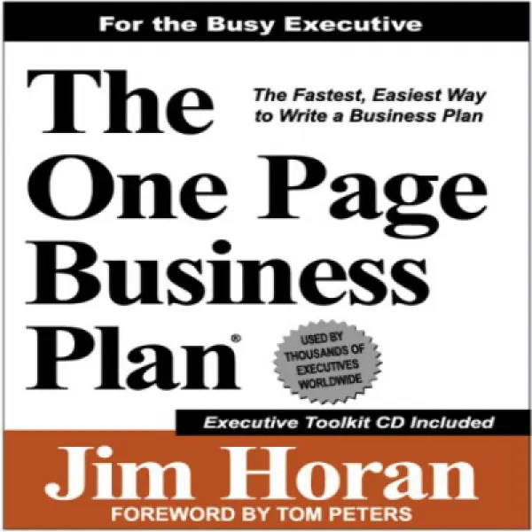 The One Page Business Plan For The Busy Executive 바쁜 경영진을위한 한 페이지 비즈니스 계획 1