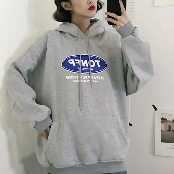 모리아 여성 캐주얼 가을 겨울 후드 티셔츠ao