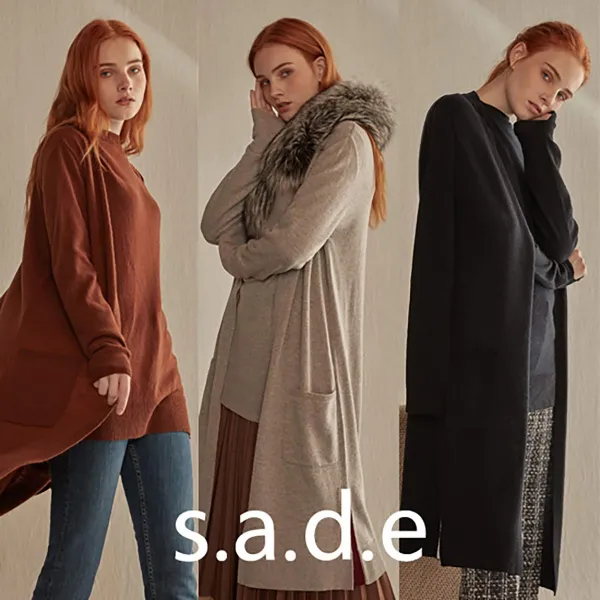 신세계tv쇼핑 S.a.d.e 샤데이 울캐시미어 니트 가디건+풀오버앙상블