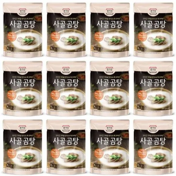 깊은 맛을 살린 10시간 고아낸 진한 사골 곰탕 12개간편식 가공식품 사골곰탕간편식 청정원곰탕 캠핑음식, 사골곰탕300gX12p