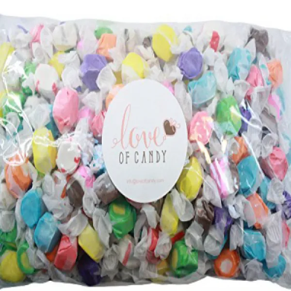 Love of Candy Bulk Candy - Assorted Salt Water Taffy - 3lb Bag 사탕의 사랑 대량 사탕-모듬 바닷물 Taffy-1360.8g 가방, 1
