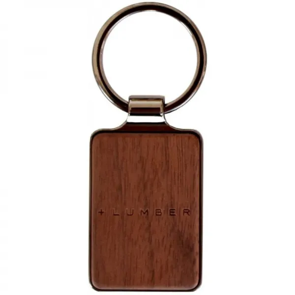 + LUMBER by Hacoa KEYRING 001 명목의 아름다움을 더한 나무 열쇠 고리 (SQUARE Walnut)
