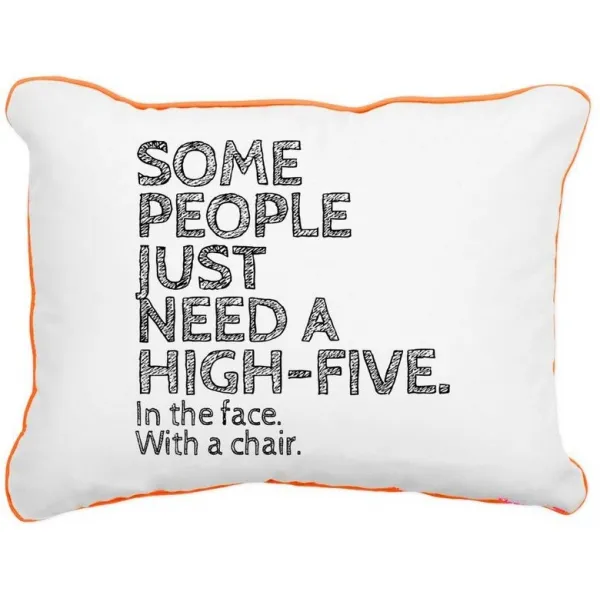 Nmt 일부 사람들은 단지 5 명이 필요합니다. 면전에 대고. Wi 12x15 캔버스 베개 방석 악센트 베개 P049801iohrnq45 Cover + Insert Orange