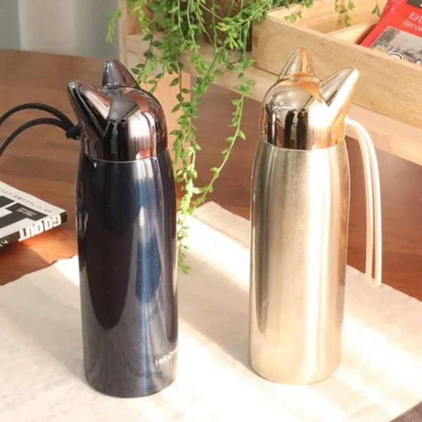 스노우바니 골드메탈 캣츠 캐릭터 텀블러, 350ml, 블루메탈