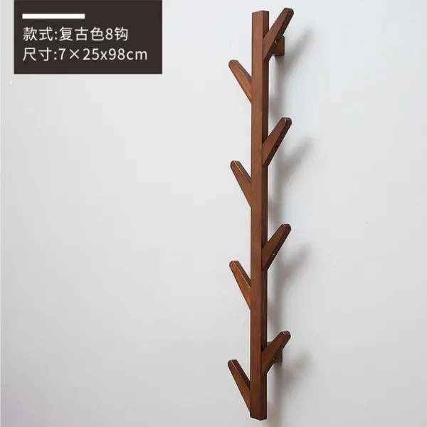 행거 옷걸이 가방걸이 벽걸이 헤드일체형 옷건조대 나뭇가지 파키라 1개 빈티지 8구 98cm 