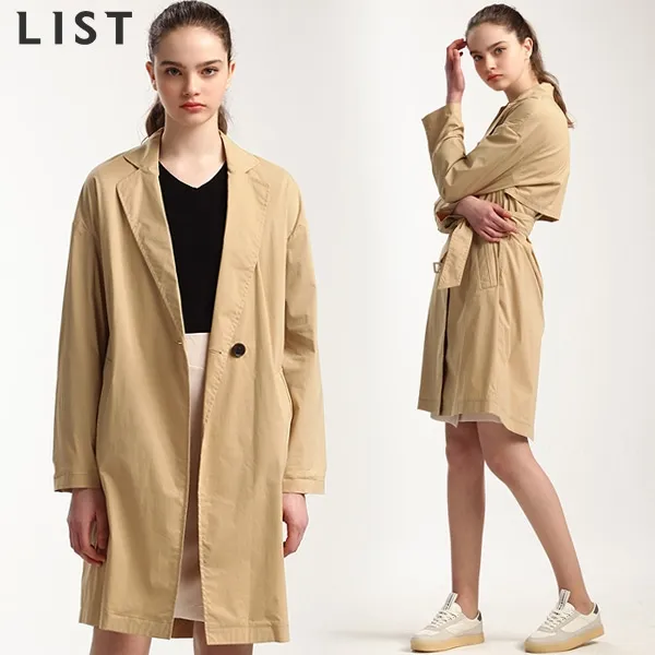 리스트 리스트 List 실용적인 루즈핏 홑겹 트렌치코트 택가격:328000원 