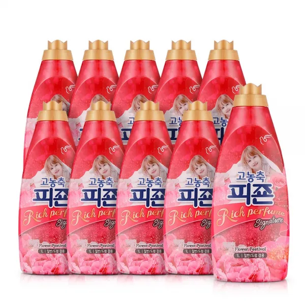 피죤 고농축섬유유연제 리치퍼퓸시그니처 1L 플라워페스티벌, 10개