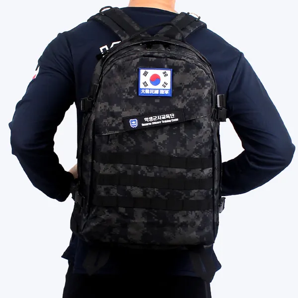 군화와고무신 군인가방 40L - 검정 + 디지털 여행 백팩