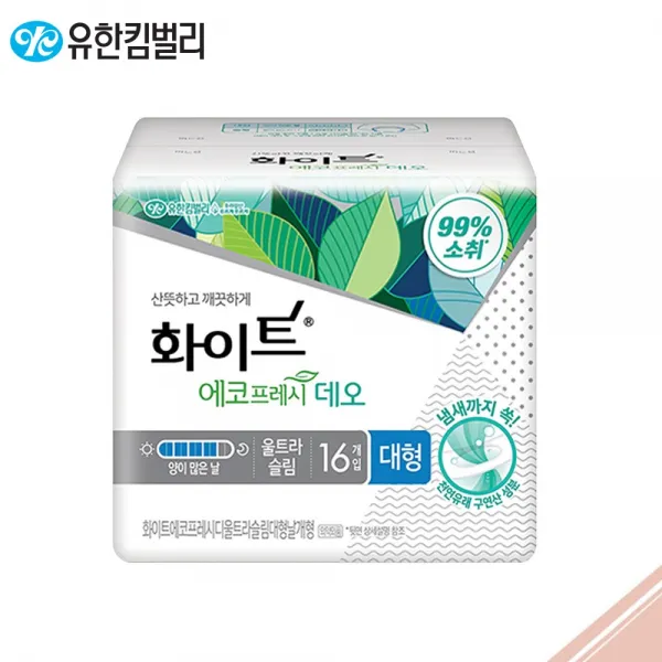 화이트 에코프레시 데오 울트라날개 대형16p x18개(B), 단품
