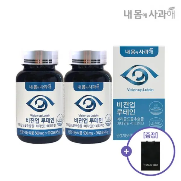 내몸에사과해 비젼업 루테인 1+1 총2박스(6개월분)(180정)+검쇼핑백증정