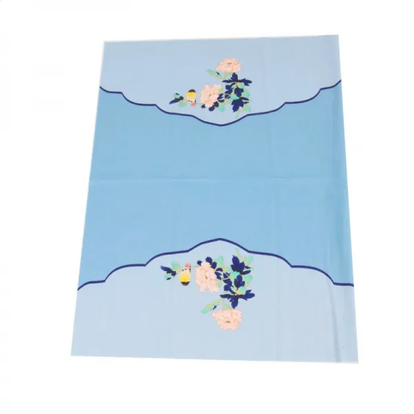 멜원단 차이나 클래식 바람 시리즈 공 토트백 파티 핸드메이드 Diy 재료 블루 모란꽃 밑을 밝혔다 （비고남기기