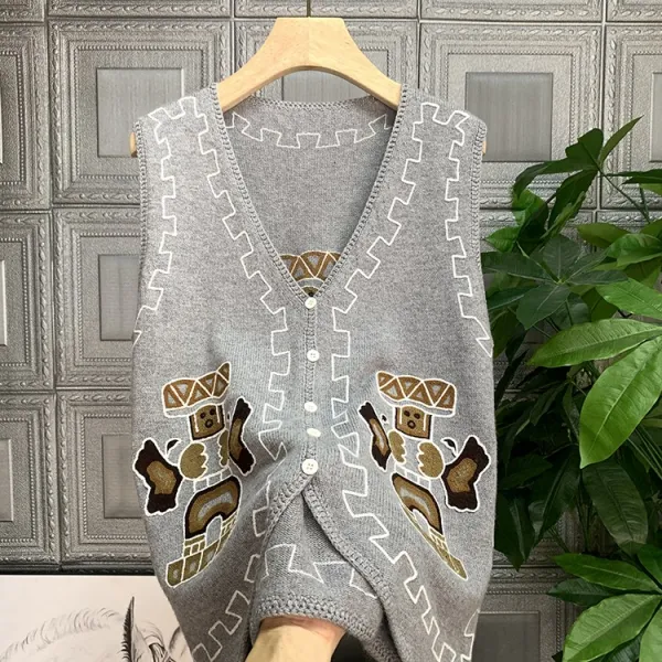 Q화물 뼛속까지 의 큐트 정말 미혹 S 인 로봇 민소매 나시 런닝 캐시미어스웨터 여성 2696