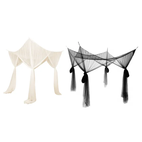 ZLD 2pcs 4 코너 포스트 침대 캐노피 모기장 침실 교수형 침대 Valance, As Described