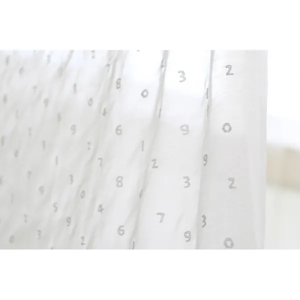 자수원단 현물 일본 Sousou이세 면화 원단 화이트색 자수 숫자 T04 현물 72시간내 상품발송