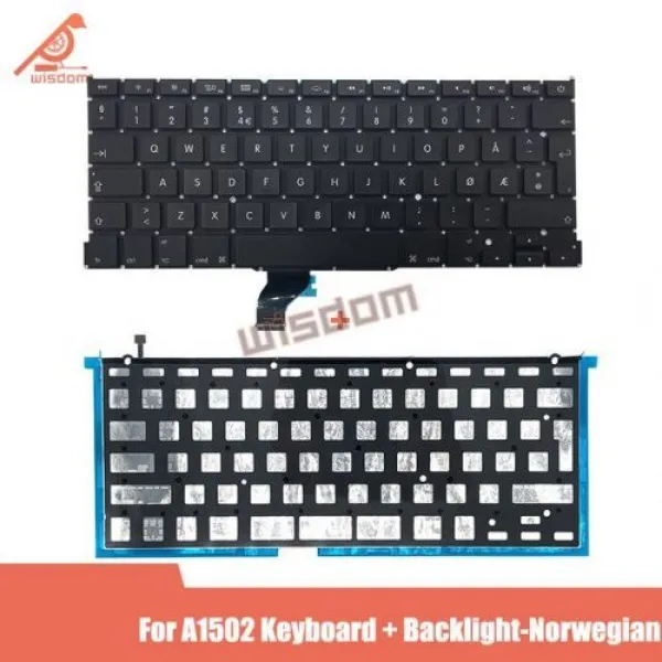  해외 새 노트북 A1502 노르웨이어 키보드 Macbook Retina 13 ''a1502 키보드 버전 언어 키보드 2013 년 상세내용표시 Keyboardandbacklight