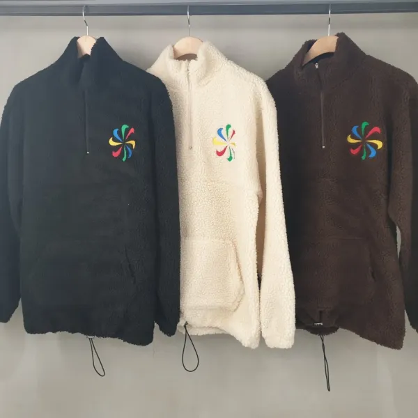 키츠 바람개비자수 반집업 후리스