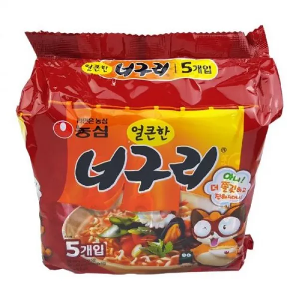 농심 011P 얼큰한 너구리 120g 5입 멀티팩, 단품