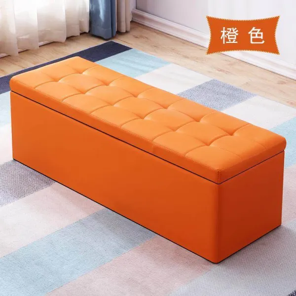 가죽 U 저축 기다리다 심플 없어 등받이 산산이 부서지다 휴식 구의자 신발을 바꾸다, 귤색이 길다 120 *와이드 40 * 묵인