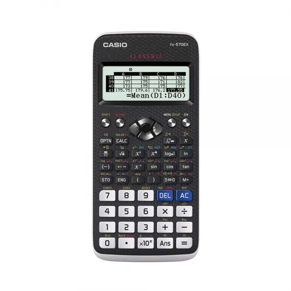 URDH 카시오 계산기 공학용 제곱 지수 함수 (FX-570EX)전자계산기 태양열 육십진법 제곱 거듭제곱 삼각함수 쌍곡선함수 통계 백분율 카시오