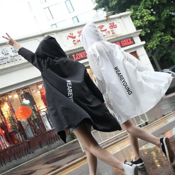 복붓여성 빅사이즈 롱 후드 바람막이 가디건 루즈핏