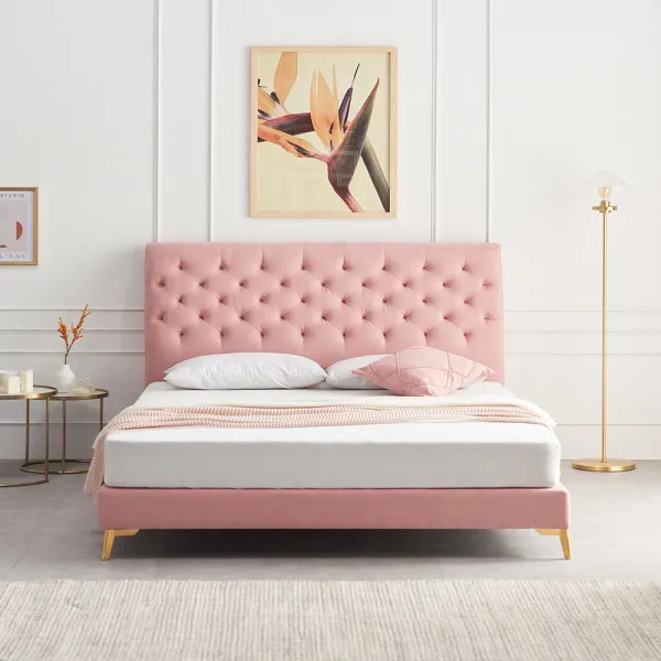 서광퍼니처 그라니아 아쿠아텍스 이지클린 침대프레임 퀸Q_sk 저상형 오픈형, 그라니아 로즈핑크_퀸