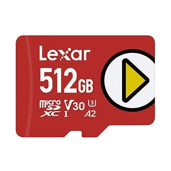 렉사 PLAY 512GB microSDXC UHSICard 최대 150MB/s 읽기 닌텐도 스위치 휴대용 게임 장치 스마트폰 및 태블릿과 호환(LMSPLAY512GBNNU), 단일상품