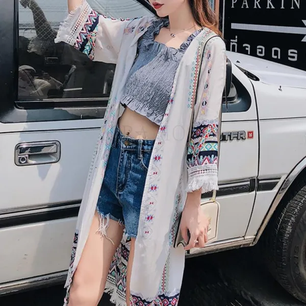 Kirahosi 쉬폰 여름 여성 가디건 루즈핏 숄가디건 420호 + 스마트스트랩 증정 Wc8aya