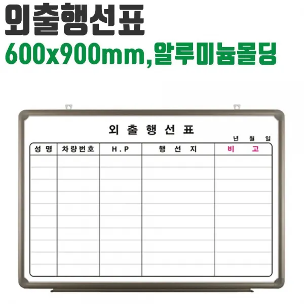 토탈 화이트보드 외출행선표 600x9 화이트보드 외출현황표 Stri13749 스타리플렉스 1