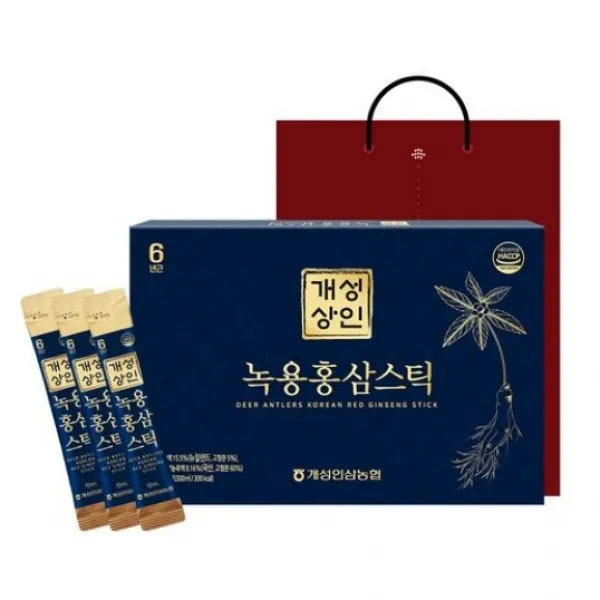 개성상인 녹용 홍삼 스틱 30개입 + 쇼핑백 300ml 5세트