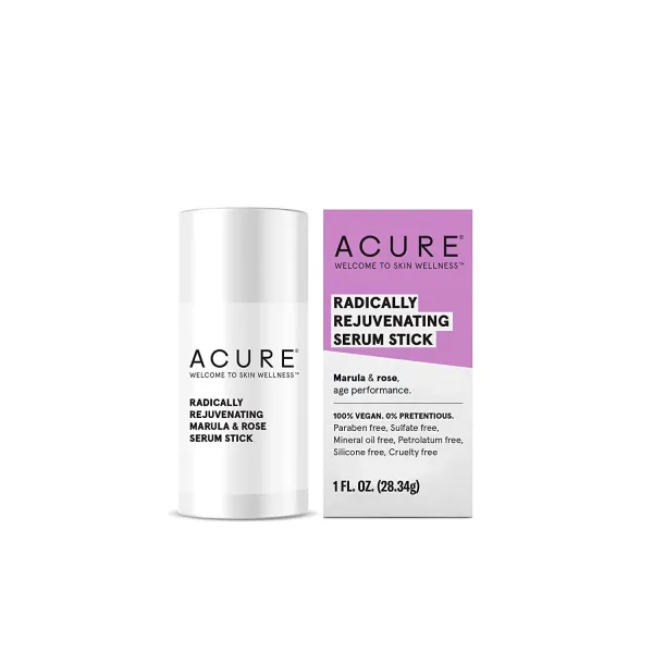 acure 래디컬 리쥬 베네이 팅 세럼 스틱 100 ％ 비건 노화 방지 제공 마 룰라 로즈 오일 아보카도 오일하이드레이트 ＆ 젊어지게하기 1 온스, One Color, Anti Aging