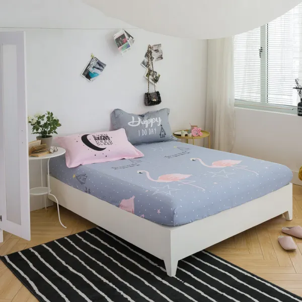 침대커버 순면 침구커버 한벌 침대매트리스 드림 파우치 방진마스크 1.5/1.8m침대시트 미끄럼방지, C03-180cmx200cm(적합 20CM안 침대매트리스 두께 사용)