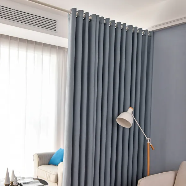 문발 차단 커튼 홈에어컨 바람막이 거실 칸막이 잠자리 미용 사무원 방공 블루그레이 10