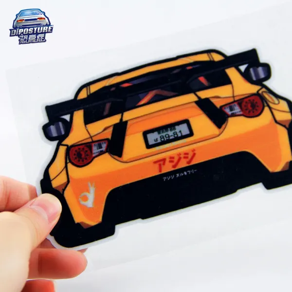 오EOE 인테리어 스티커 고소공포증 차량장식 차량 AE86 시트지 GT86 차내 외 두문자 D스티커 꽃 일러스트스티커, 86 뒷면 리플렉터 스티커