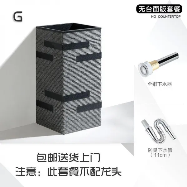 기둥을세우다 일체 착지 양식 정원 돌 베란다 사파리 세면대 G타입 세수대야 （없음 무대 ）