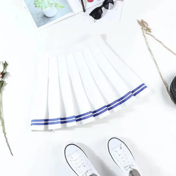 더넛지 봄가을 타입 밴딩웨스트 플리츠스커트 여성 JK 유니폼 미니 마린 바람잡이 선원 A라인
