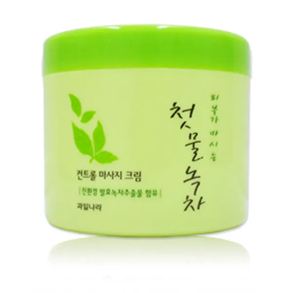 C_과일나라 첫물녹차 컨트롤 마사지 크림 300g 아이오페마사지크림/마사지오일/콜드크림/참존마사지크림/에스테틱화장품/수분크림/각질제거/미백크림/수면팩/영양크림, 단일 수량