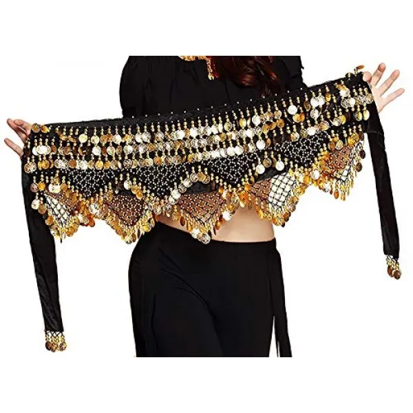 Breevo 집시 스커트 점쟁이 벨리 댄서 댄스 엉덩이 스카프 아라비안 나이트 의상 집시 헤드