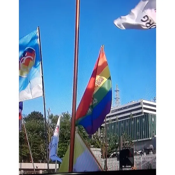 시위용 대형깃발 깃대 노조깃발 행사용 체육대회 등 3단 알루미늄 총길이 4.2m 접은 상태 150cm 단결투쟁 깃대, 1개