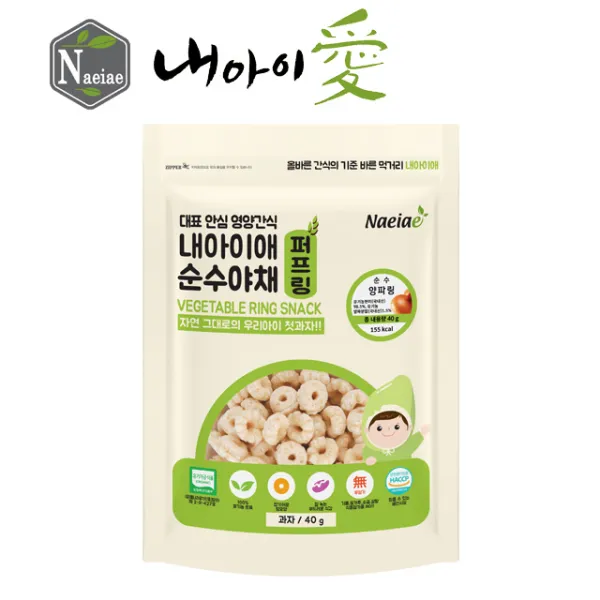 내아이애 유기농 아이과자 쌀과자 떡뻥 모음 특가 할인전(추가증정 이벤트), 1개, 유기농 순수 양파링